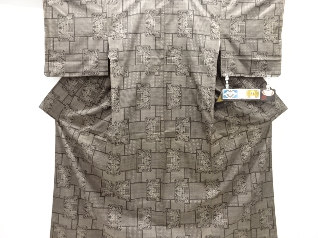 JAPANESE KIMONO / UNUSED DORO OSHIMA TSUMUGI (5 maruki)